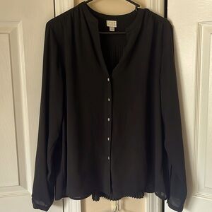 A New Day Black Blouse Size Large